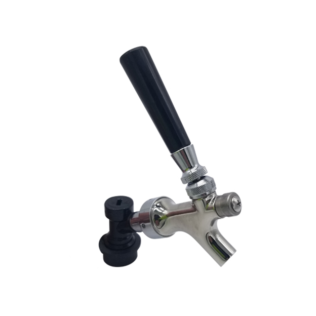 Stainless steel self closing faucets with tap handles